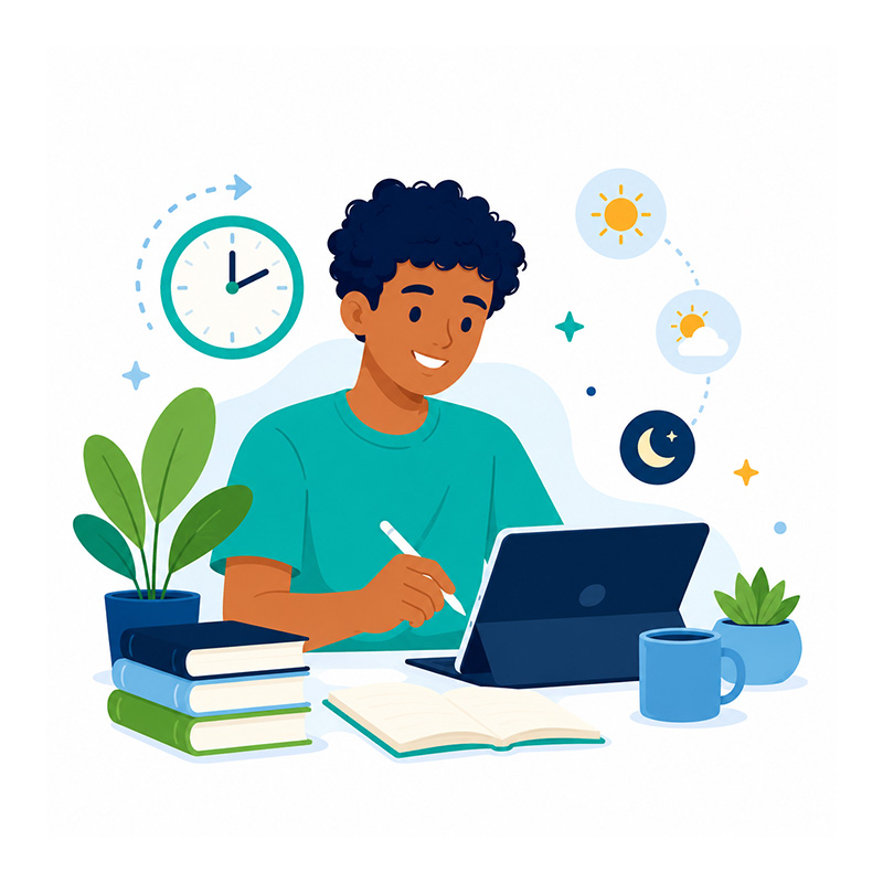 Estudando no próprio ritmo