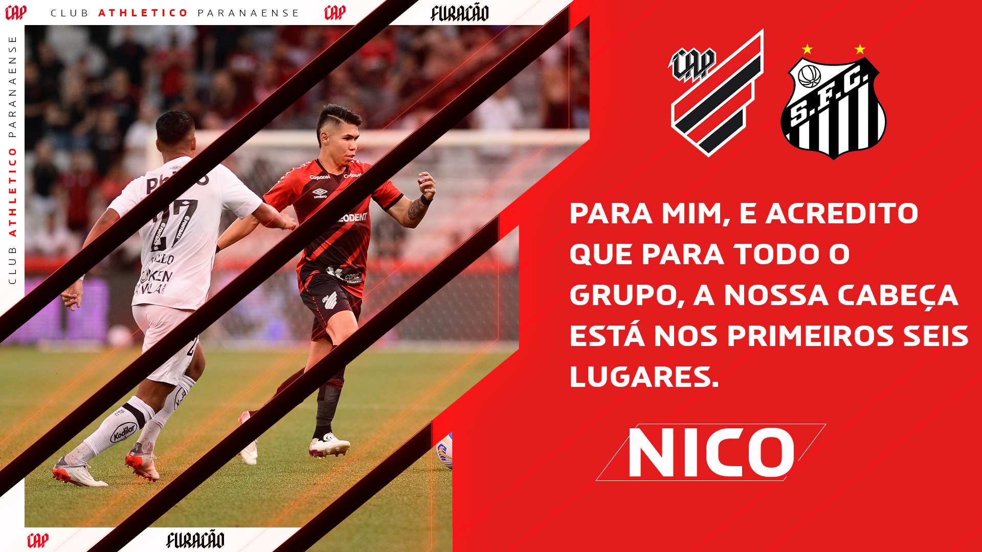 Nico Hernández: "A nossa cabeça está nos primeiros seis lugares."